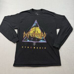 Def Leppard Pyromania World Tour 1983-84 Long Sleeve T-Shirt Medium Black